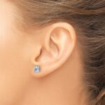 14k White Gold 1 carat Lab Grown Diamond VS+ F+ Complete Oval Four Prong Stud Earrings - Image 3