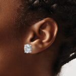 14k White Gold 5 carat Certified Lab Grown Diamond VS/SI+ G+ Complete Oval Four Prong Stud Earrings - Image 3