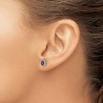 14k White Gold 1/5 carat Lab Grown Diamond VS/SI+ G+ and Lab Created Ruby July Birthstone Post Earrings - Image 3