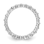 14k White Gold 2 carat Lab Grown Diamond VS/SI+ G+ Complete Size 4.5 Shared Prong Eternity Band - Image 2