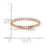 14k Rose Gold 1/2 carat Lab Grown Diamond VS/SI+ G+ Complete Size 8.5 Shared Prong Eternity Band - Image 3