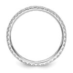 True Origin 14K White Gold 1/2 carat Lab Grown Diamond VS+ F+ Size 7.5 Complete Eternity Band - Image 2