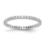 14k White Gold 1/2 carat Lab Grown Diamond VS/SI+ G+ Complete Size 6.5 Shared Prong Eternity Band
