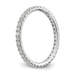 14k White Gold 1/2 carat Lab Grown Diamond VS/SI+ G+ Complete Size 6.5 Shared Prong Eternity Band - Image 6