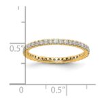 14k 1/2 carat Lab Grown Diamond VS/SI+ G+ Complete Size 4 Shared Prong Eternity Band - Image 3
