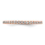 True Origin 14K Rose Gold 1/2 carat Lab Grown Diamond VS+ F+ Size 8.5 Complete Eternity Band - Image 3