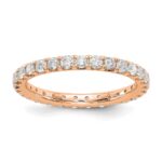 14k Rose Gold 1 carat Lab Grown Diamond VS/SI+ G+ Complete Size 4.5 Shared Prong Eternity Band
