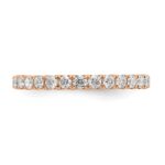 14k Rose Gold 1 carat Lab Grown Diamond VS/SI+ G+ Complete Size 7 Shared Prong Eternity Band - Image 3