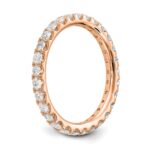 True Origin 14K Rose Gold 1 carat Lab Grown Diamond VS+ F+ Size 6 Complete Eternity Band - Image 7