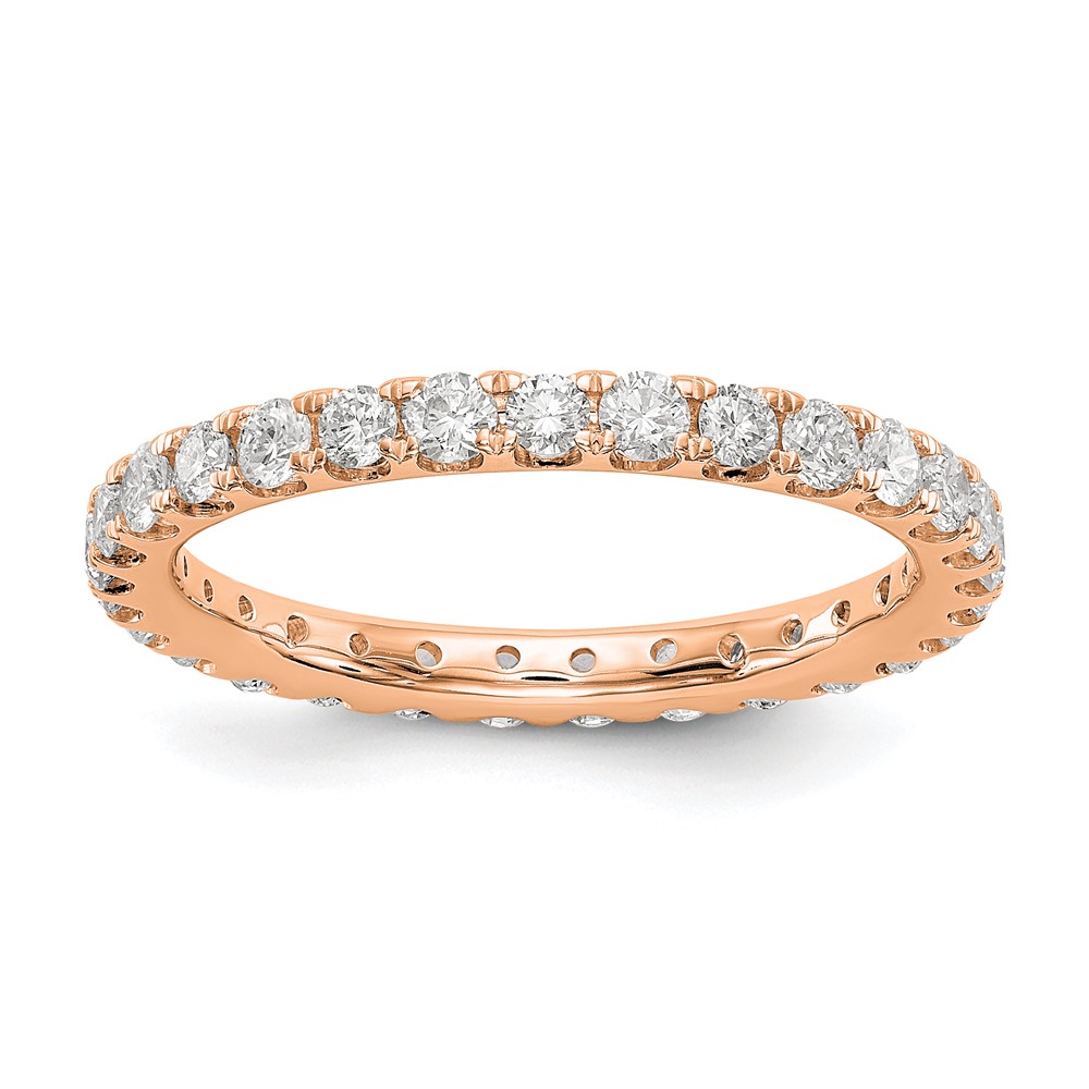 ET0005-100-7R4-7.jpg True Origin 14K Rose Gold 1 carat Lab Grown Diamond VS+ F+ Size 9 Complete Eternity Band - Image 1
