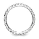 14k White Gold 1 carat Lab Grown Diamond VS/SI+ G+ Complete Size 4 Shared Prong Eternity Band - Image 2