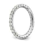 True Origin 14K White Gold 1 carat Lab Grown Diamond VS+ F+ Size 4 Complete Eternity Band - Image 7