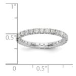 14k White Gold 1 carat Lab Grown Diamond VS/SI+ G+ Complete Size 4 Shared Prong Eternity Band - Image 3