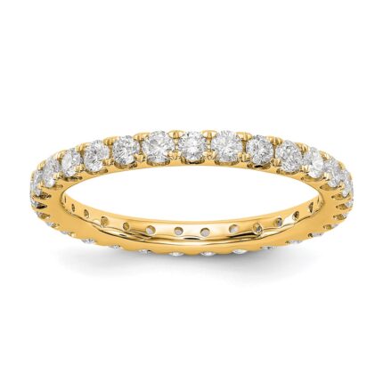 14k 1 carat Lab Grown Diamond VS/SI+ G+ Complete Size 6.5 Shared Prong Eternity Band