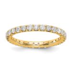 True Origin 14K Yellow Gold 1 carat Lab Grown Diamond VS+ F+ Size 6 Complete Eternity Band