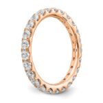 14k Rose Gold 1 1/2 carat Lab Grown Diamond VS/SI+ G+ Complete Size 6.5 Shared Prong Eternity Band - Image 5