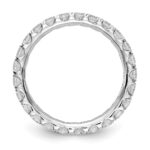 14k White Gold 1 1/2 carat Lab Grown Diamond VS/SI+ G+ Complete Size 6.5 Shared Prong Eternity Band - Image 2