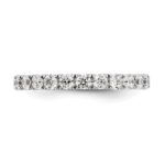 14k White Gold 1 1/2 carat Lab Grown Diamond VS/SI+ G+ Complete Size 5 Shared Prong Eternity Band - Image 5