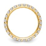 14k 1 1/2 carat Lab Grown Diamond VS/SI+ G+ Complete Size 6 Shared Prong Eternity Band - Image 2