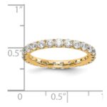 14k 1 1/2 carat Lab Grown Diamond VS/SI+ G+ Complete Size 8 Shared Prong Eternity Band - Image 3
