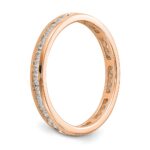 14k Rose Gold 1/2 carat Lab Grown Diamond VS/SI+ G+ Complete Channel Set Size 7 Eternity Band - Image 5