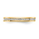 14k 1/2 carat Lab Grown Diamond VS/SI+ G+ Complete Channel Set Size 5 Eternity Band - Image 4