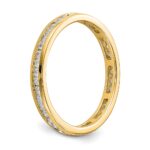 14k 1/2 carat Lab Grown Diamond VS/SI+ G+ Complete Channel Set Size 8 Eternity Band - Image 5