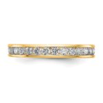 14k 1 carat Lab Grown Diamond VS/SI+ G+ Complete Channel Set Size 5.5 Eternity Band - Image 4