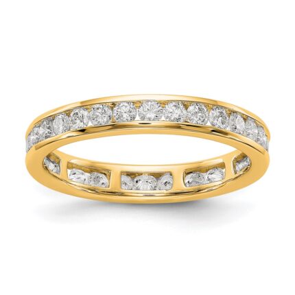 14k 1 carat Lab Grown Diamond VS/SI+ G+ Complete Channel Set Size 7 Eternity Band