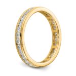 14k 1 carat Lab Grown Diamond VS/SI+ G+ Complete Channel Set Size 5 Eternity Band - Image 5