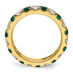 14k 1 carat Lab Grown Diamond VS/SI+ G+ and Lab Created Alexandrite Size 4.5 Eternity Band - Image 2