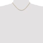 14K 1.8mm Ultra Diamond-cut Rope with Lobster Clasp Chain - Image 4