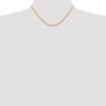 14K 2.25mm Ultra Diamond-cut Rope with Lobster Clasp Chain - Image 4