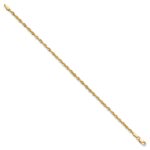 14K 2.5mm Ultra Diamond-cut Rope with Lobster Clasp Anklet - Image 2