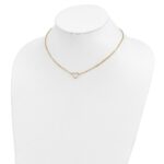 14K Double Strand Heart Pendant 16 inch Necklace Plus 2 inch Extender - Image 4