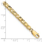 14K Polished 4mm Diamond-Cut Squares 7.25 inch Bracelet - Image 4