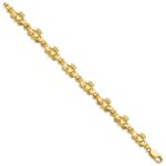 14k Polished Claddagh Link 7 inch Bracelet - Image 2