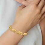 14k Polished Dolphin and Waves 7.5 inch Bracelet - Image 5