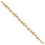 14K Polished Sand Dollar/Clam Shell/Starfish 7.25 inch Bracelet - Image 2