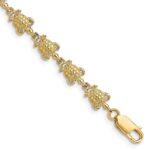 14k Polished Turtle 7.25 inch Bracelet