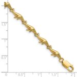 14k Polished Whale 7.5 inch Bracelet - Image 3