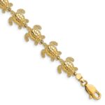 14k Polished Sea Turtle 7.25 inch Bracelet