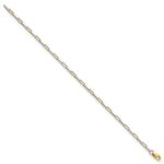 14k Two-tone Polished Fancy Box Links 7.5 inch Bracelet - Image 2