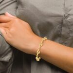 14K Polished 8.4mm Fancy Anchor/Mariner Link 7.75 inch Bracelet - Image 6