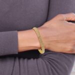 14K and White Rhodium Polished 7.4mm Fancy Link 8 inch Bracelet - Image 6