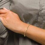 14k Mirror Beads and Cross 7.5 inch Bracelet - Image 6