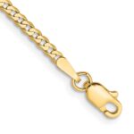 14K 2.2mm Flat Beveled Curb with Lobster Clasp Anket
