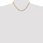 14K 4.75mm Flat Figaro with Lobster Clasp Chain - Image 4
