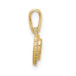 14k Madi K CZ Diamond Cut Heart Pendant - Image 2