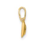 14k Madi K Polished CZ Heart Childrens Charm / Pendant - Image 2